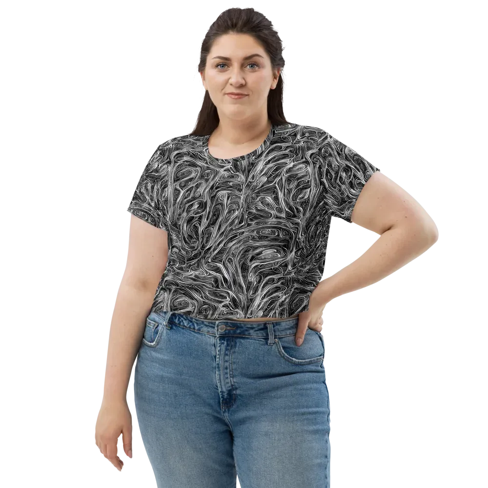 Liquid Timber on Crop Tee — Front