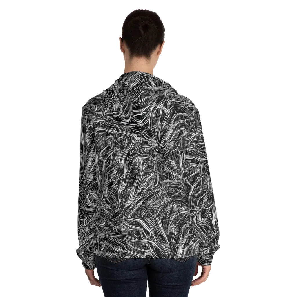 Liquid Timber on Women's Full-Zip Hoodie — Back On Person