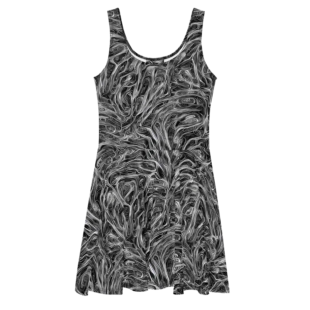 Liquid Timber on Skater Dress — Front