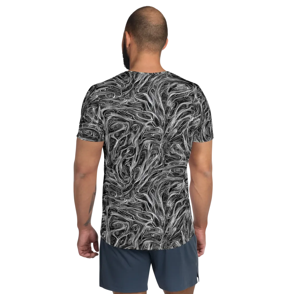 Liquid Timber on Men's Athletic T-Shirt — Back