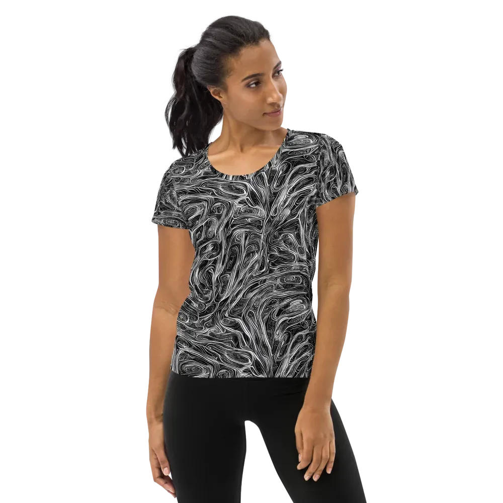 Liquid Timber on Women's Athletic T-Shirt — Front