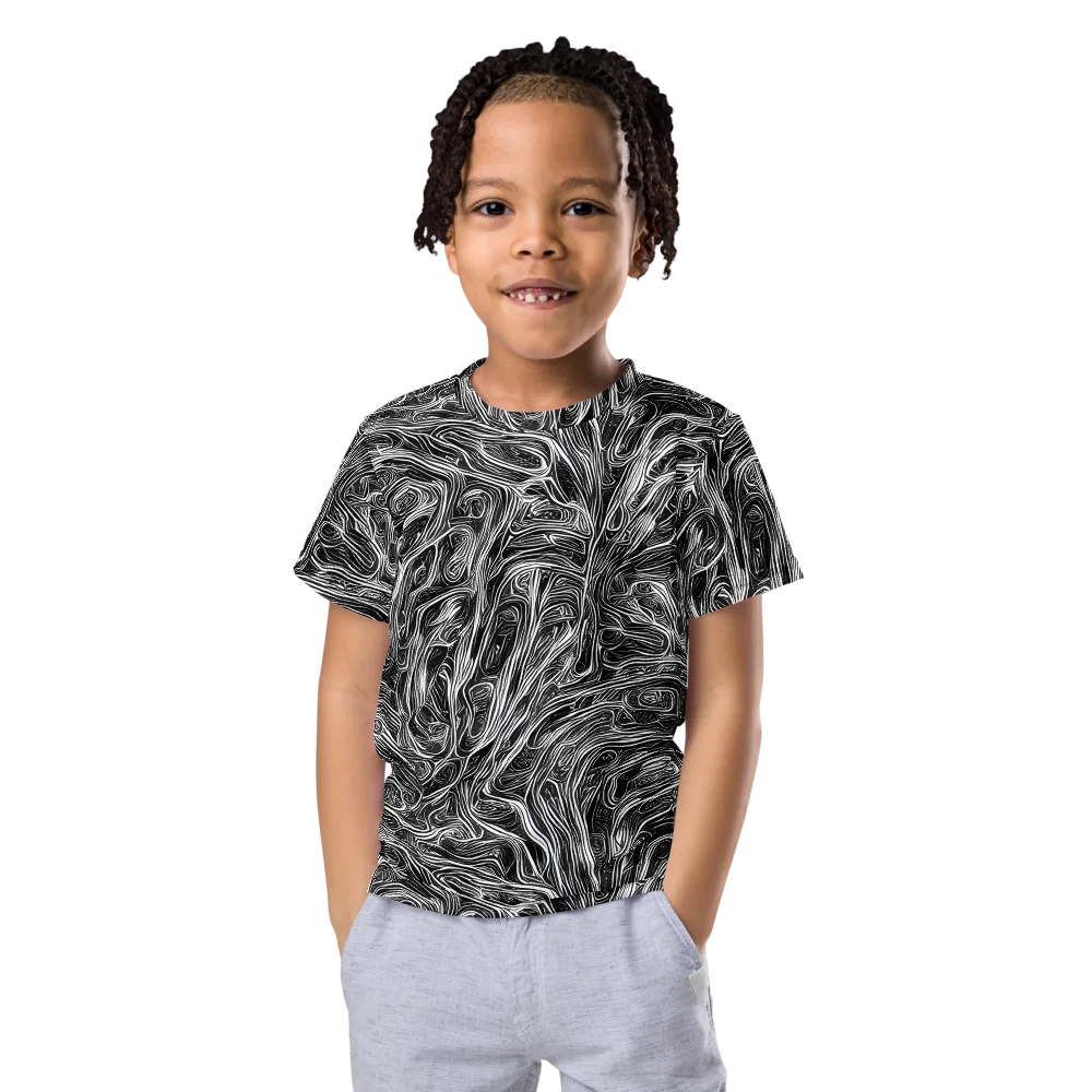 Liquid Timber on Kids Crew Neck T-Shirt — Front