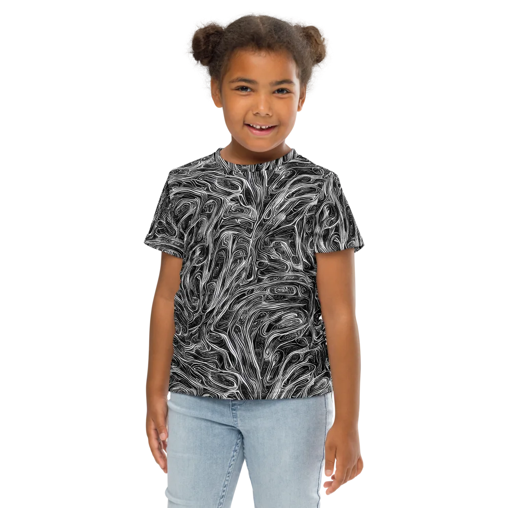 Liquid Timber on Kids Crew Neck T-Shirt — Front