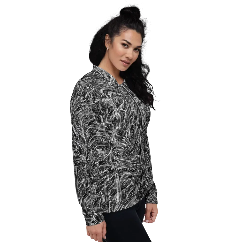 Liquid Timber on Bomber Jacket — Right