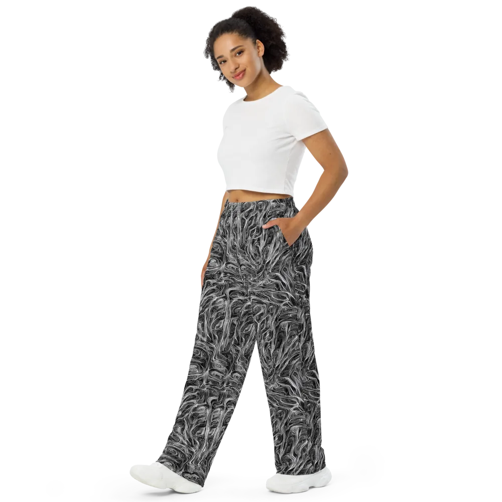 Liquid Timber on Wide-Leg Pants — Left Front