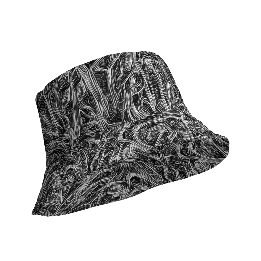 Liquid Timber on Reversible Bucket Hat — Product details Outside