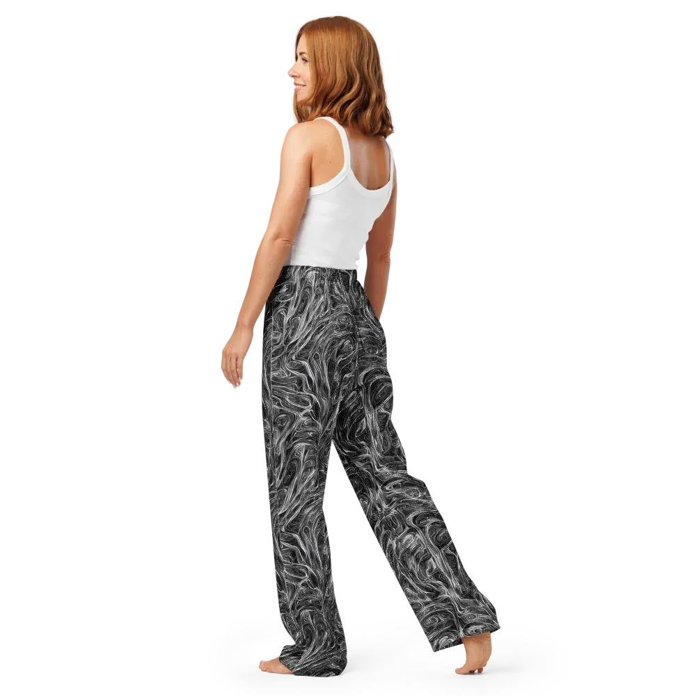 Liquid Timber on Women's Pajama Pants — Back