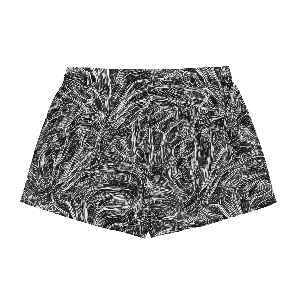 Liquid Timber on Women's Pajama Shorts — Back