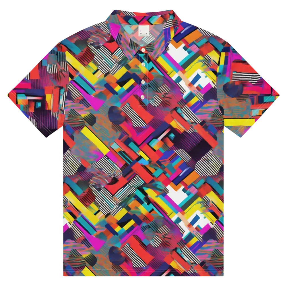 Chromatic Collision on Men's Slim Fit Polo Shirt — Front