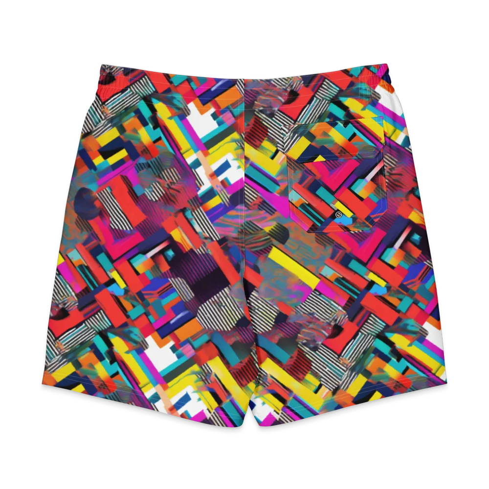 Chromatic Collision on Men's Board Shorts — Back
