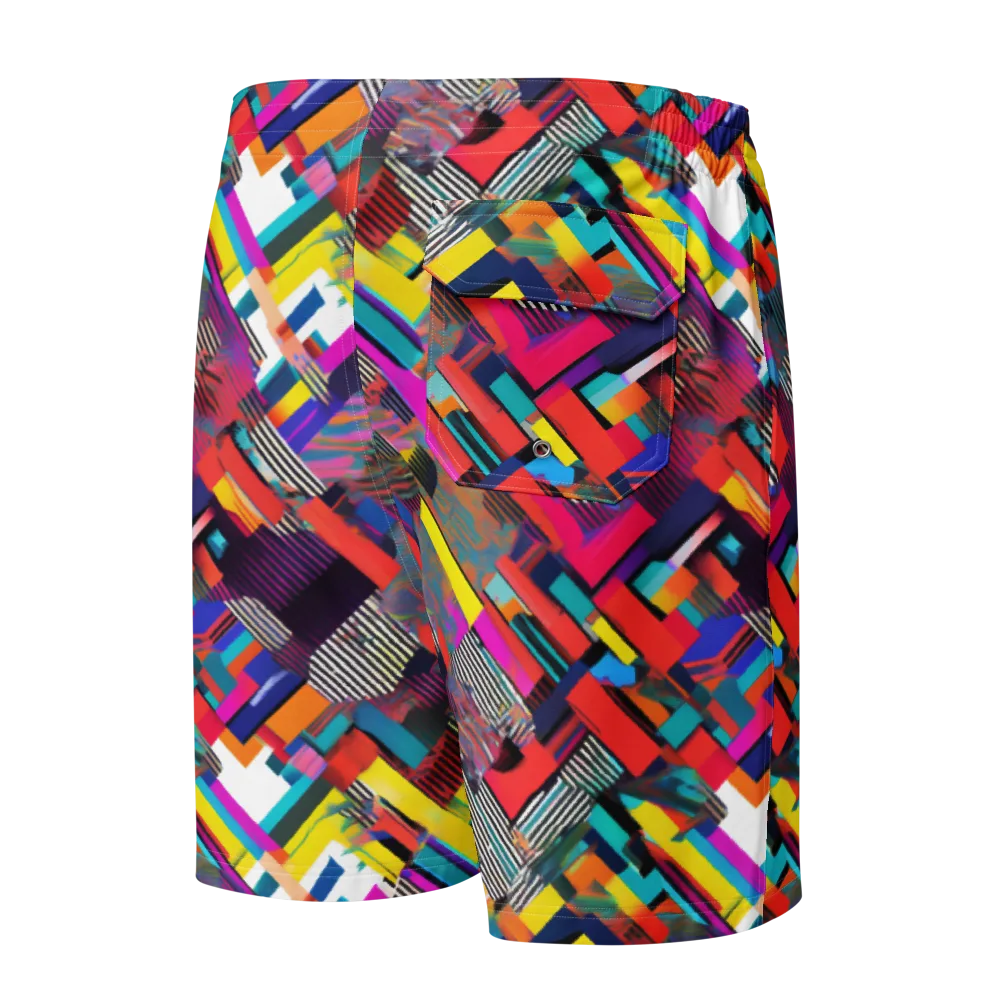 Chromatic Collision on Men's Board Shorts — Back