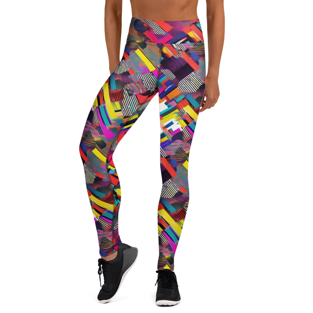 Chromatic Collision on Yoga Leggings — Front