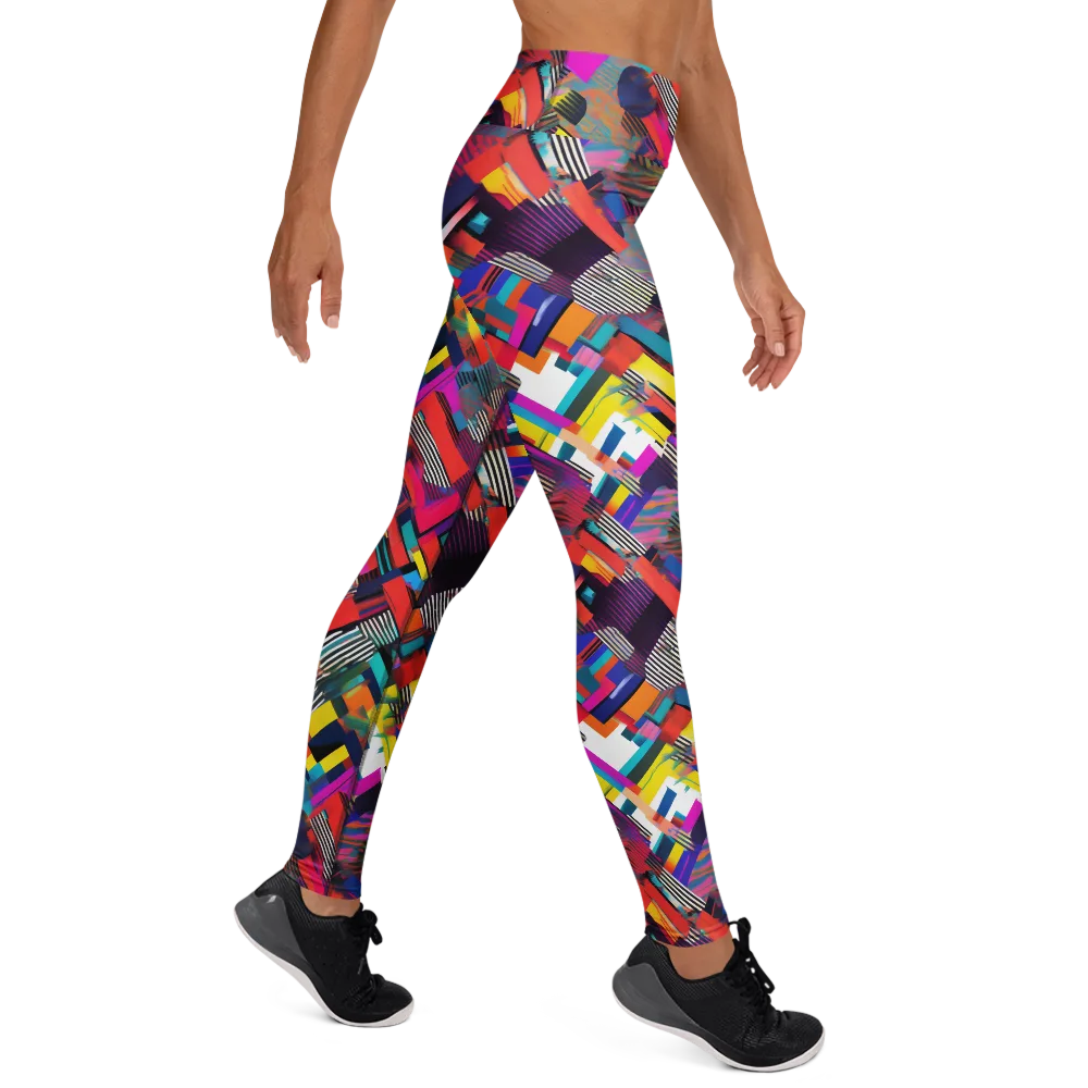 Chromatic Collision on Yoga Leggings — Right