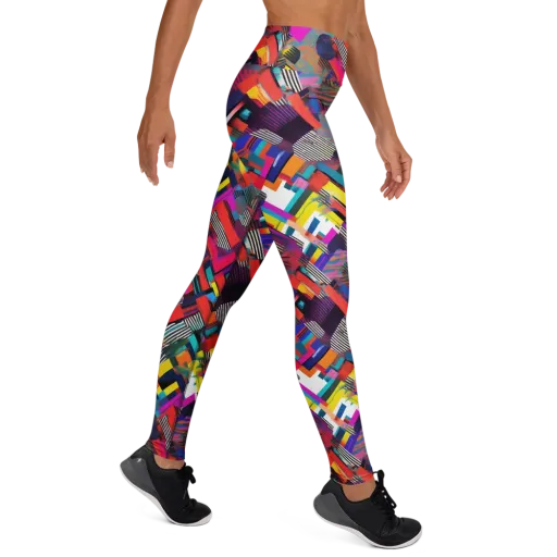 Chromatic Collision on a Yoga Leggings