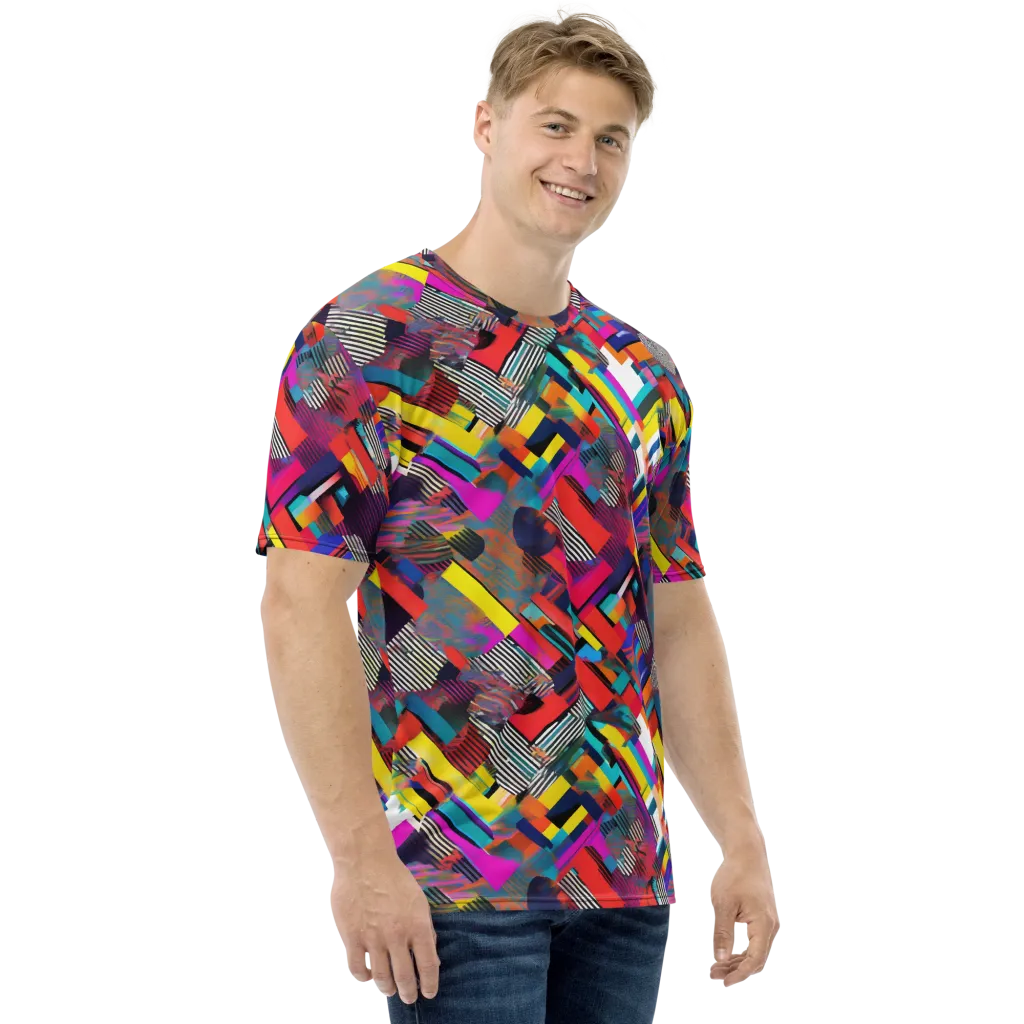 Chromatic Collision on Men's Crew Neck T-Shirt — Right