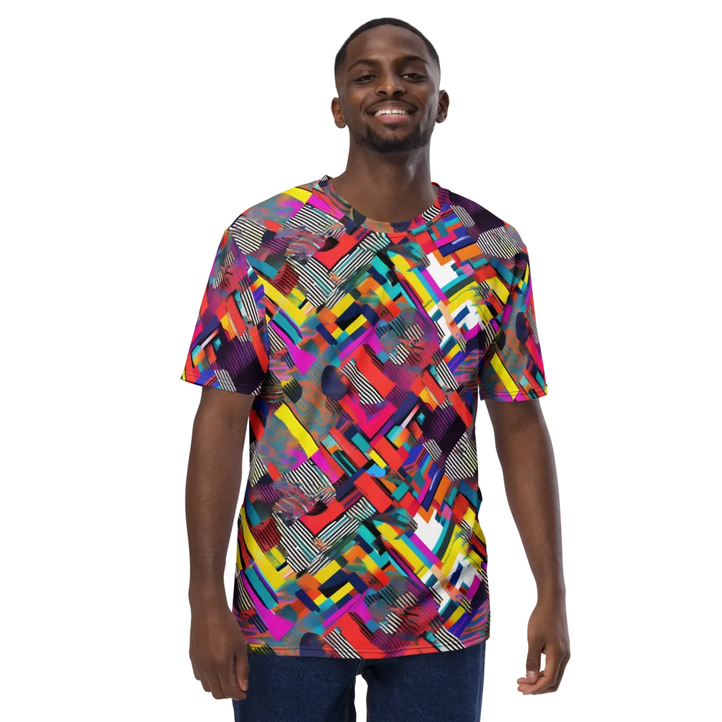 Chromatic Collision on Men's Crew Neck T-Shirt — Front