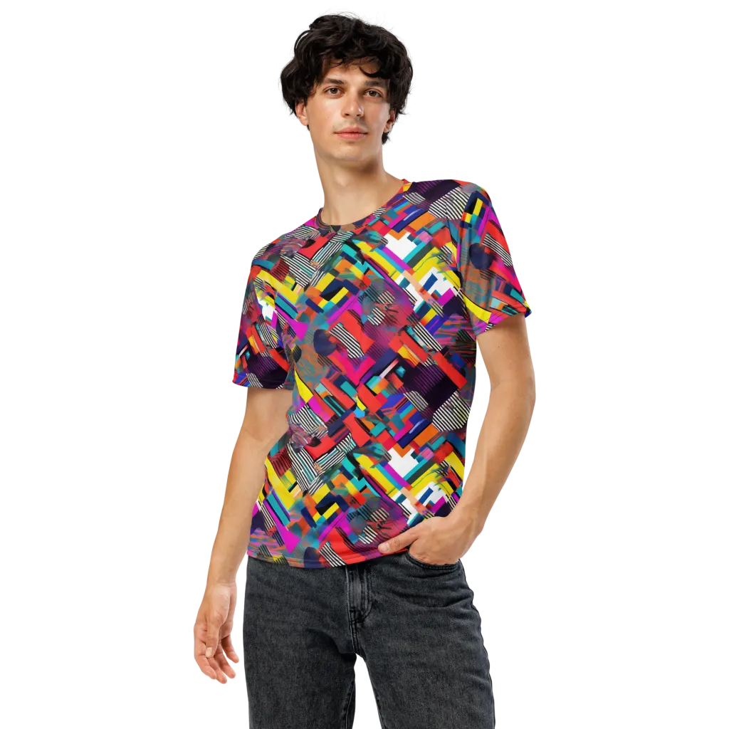 Chromatic Collision on Men's Crew Neck T-Shirt — Front