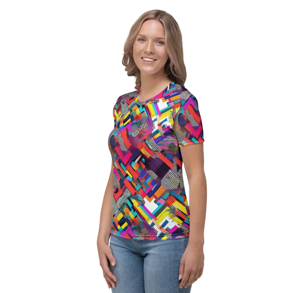 Chromatic Collision on Women's Crew Neck T-Shirt — Left
