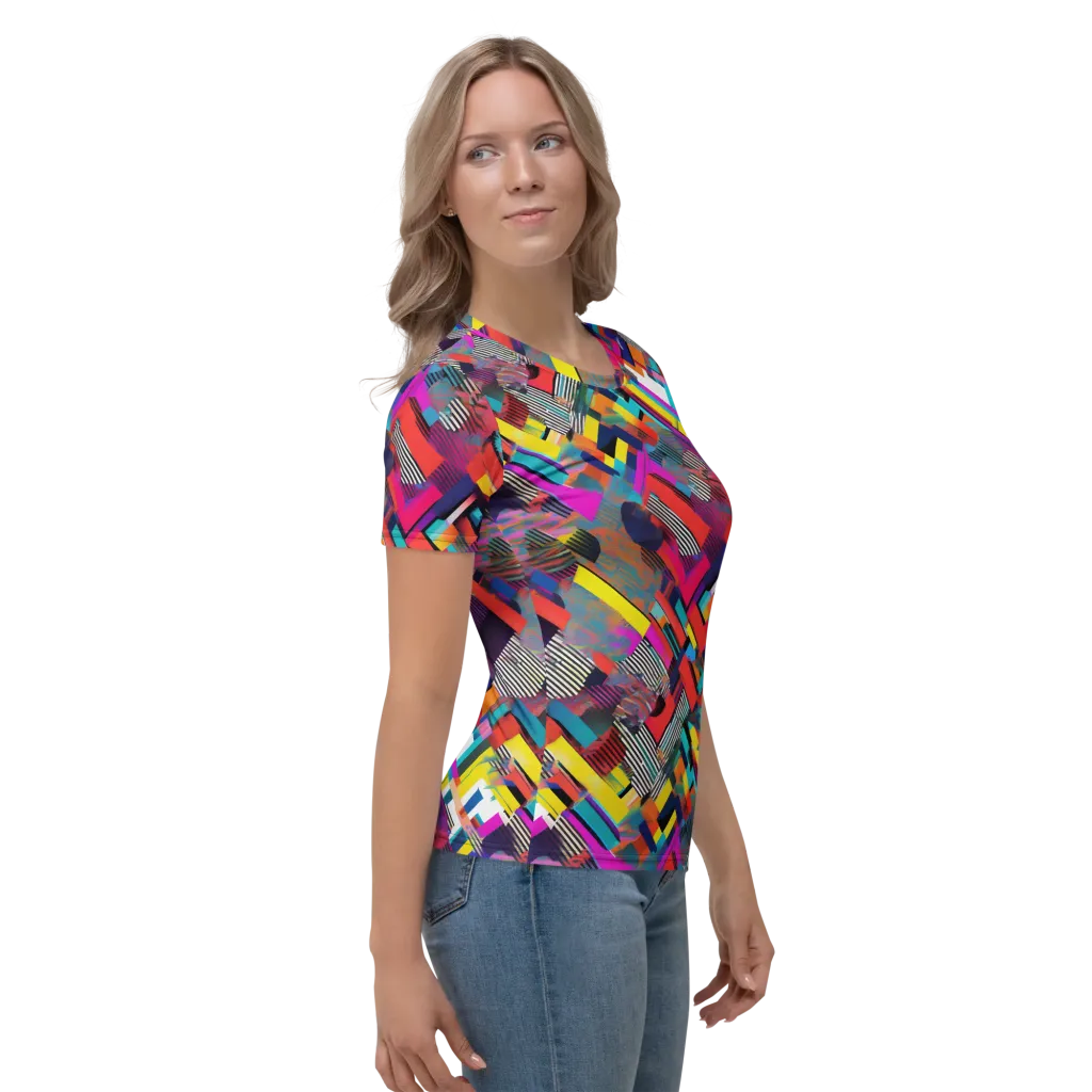 Chromatic Collision on Women's Crew Neck T-Shirt — Right