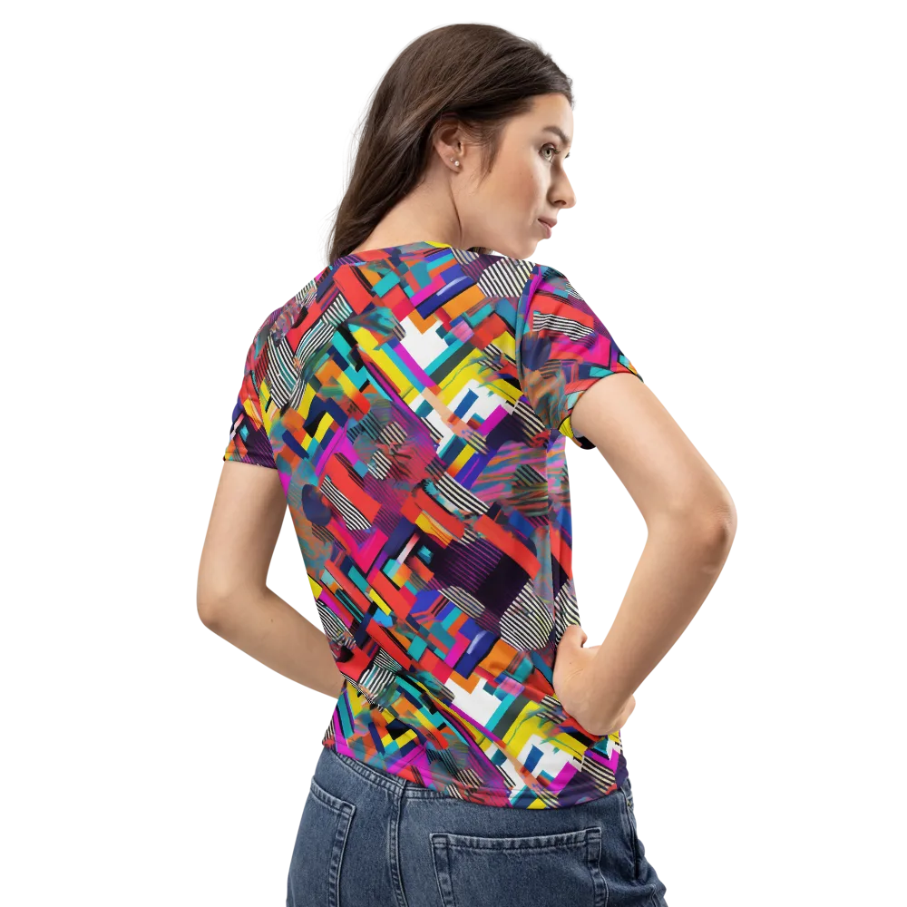 Chromatic Collision on Women's Crew Neck T-Shirt — Back