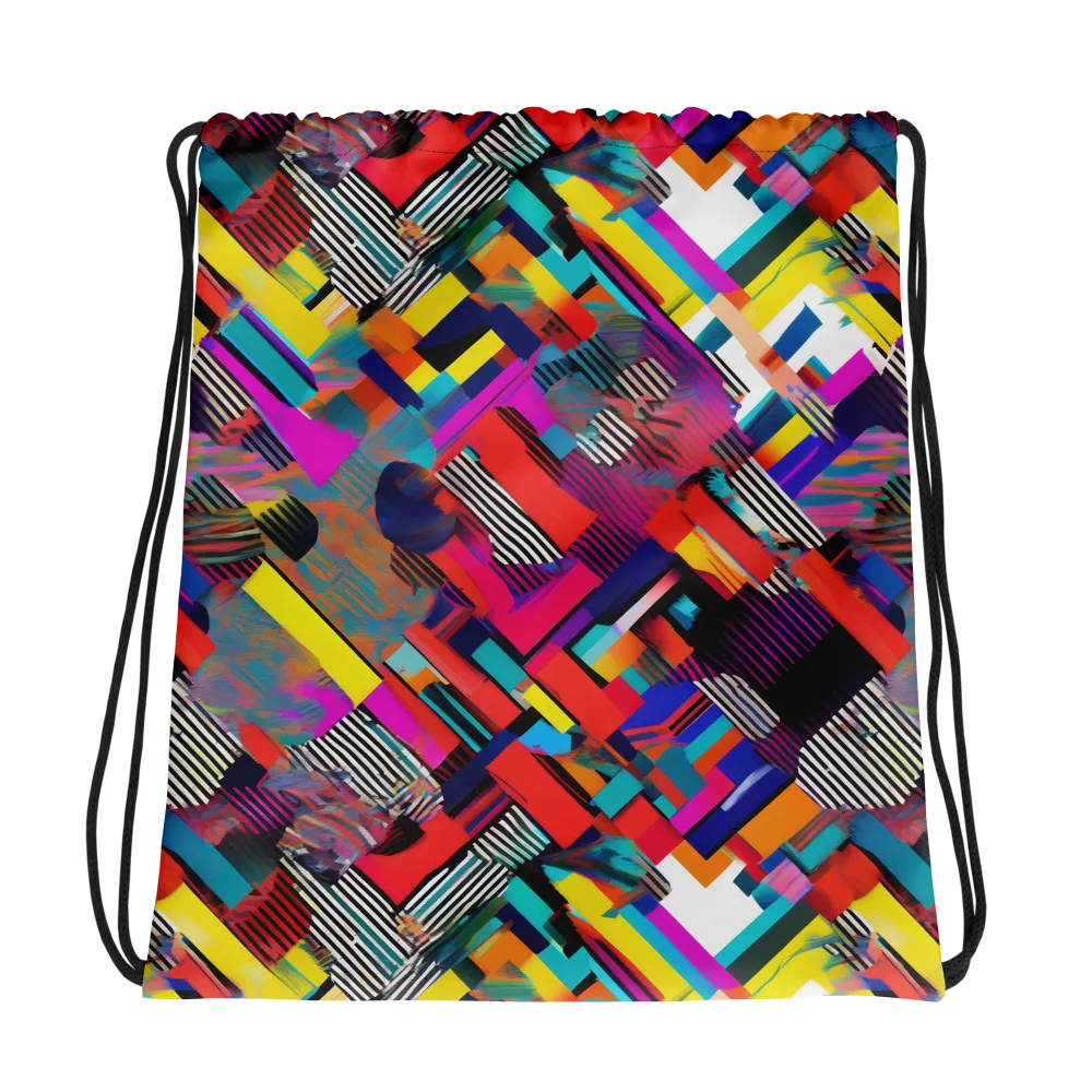 Chromatic Collision on Drawstring Bag — Photo