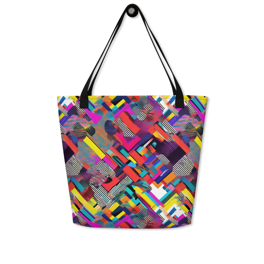 Chromatic Collision on Large Tote Bag W/ Pocket — Front