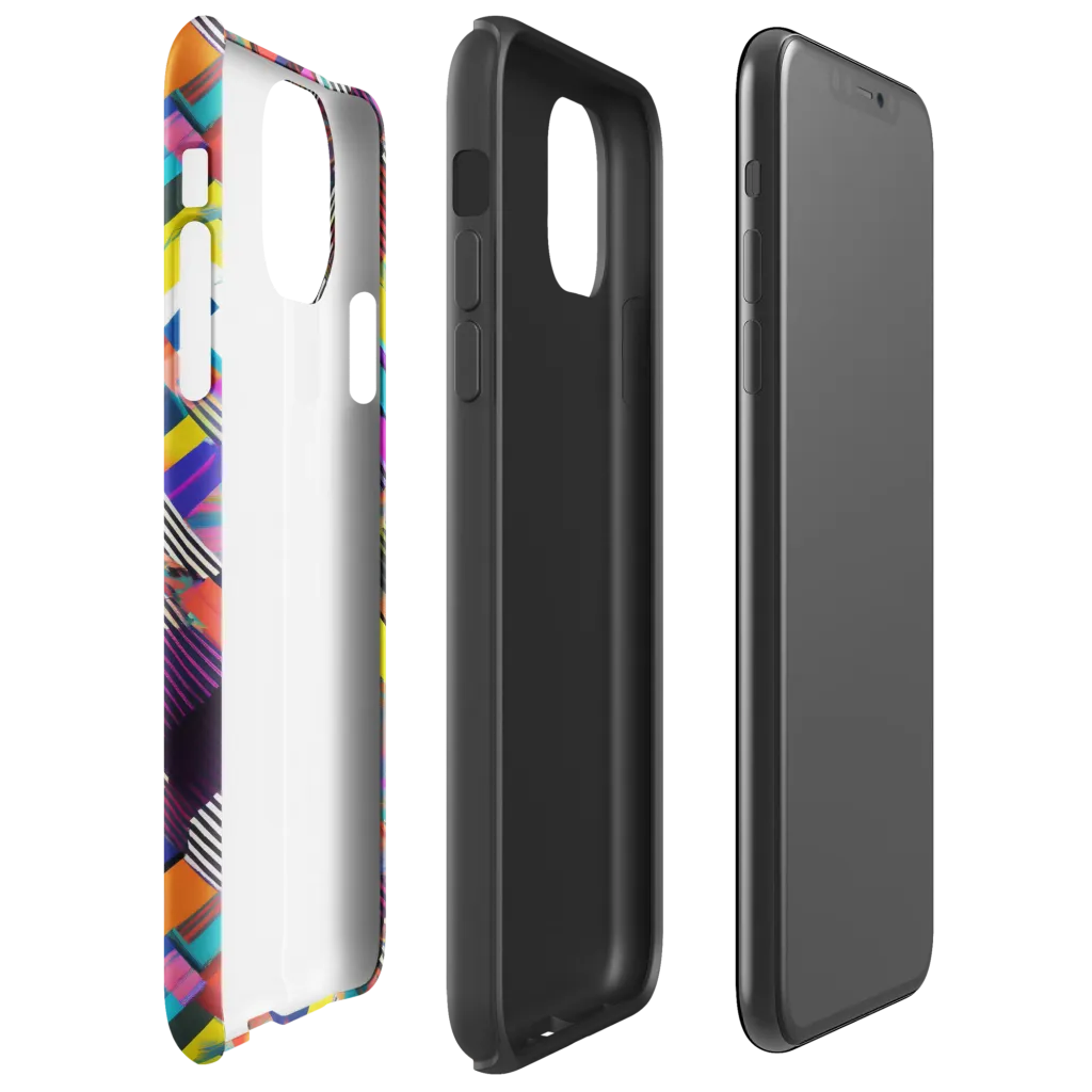 Chromatic Collision on Tough Case for iPhone® — Right