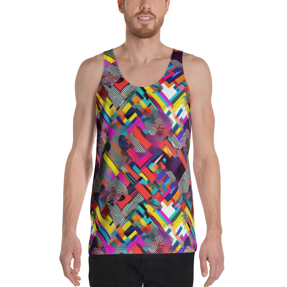 Chromatic Collision on Men's Tank Top — Front