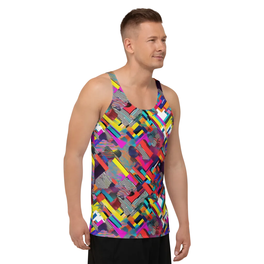 Chromatic Collision on Men's Tank Top — Right Front