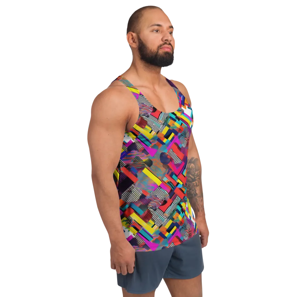 Chromatic Collision on Men's Tank Top — Right Front