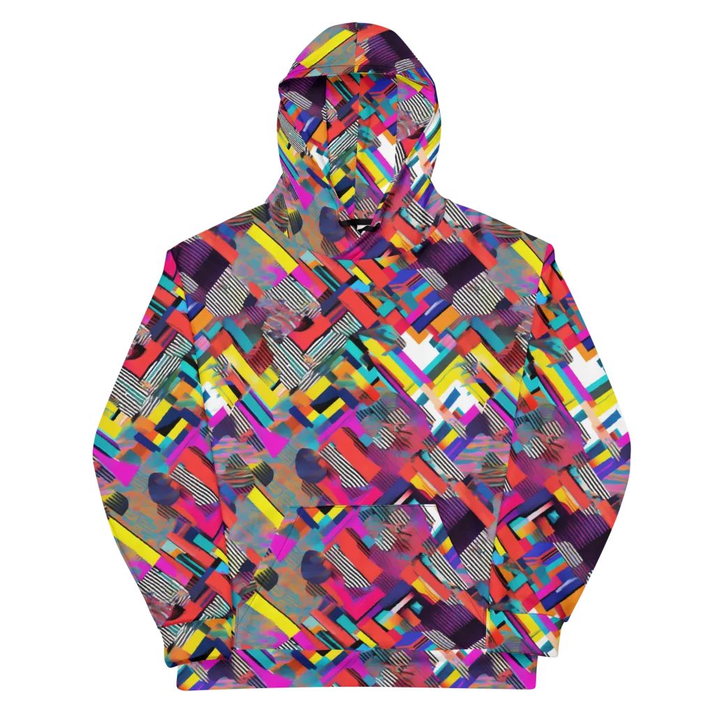 Chromatic Collision on Cotton Hoodie — Front