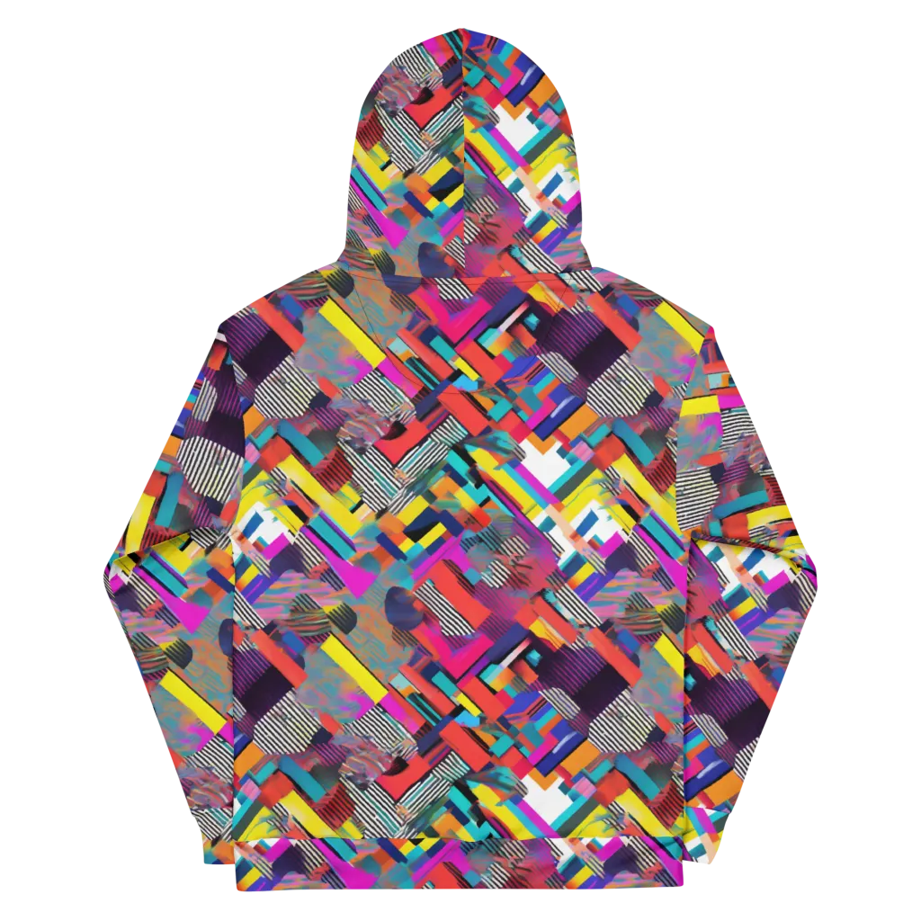 Chromatic Collision on Cotton Hoodie — Back