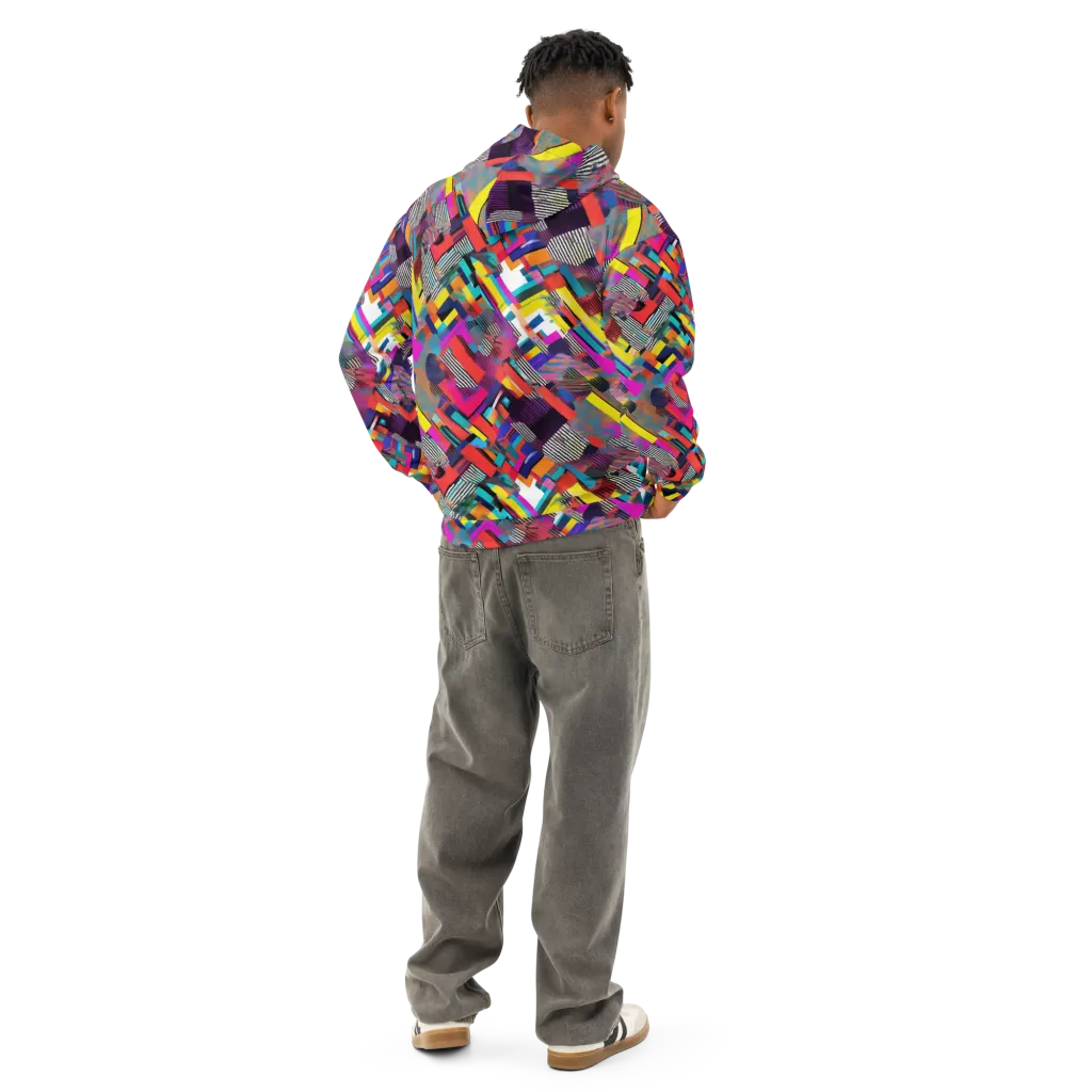 Chromatic Collision on Cotton Hoodie — Back