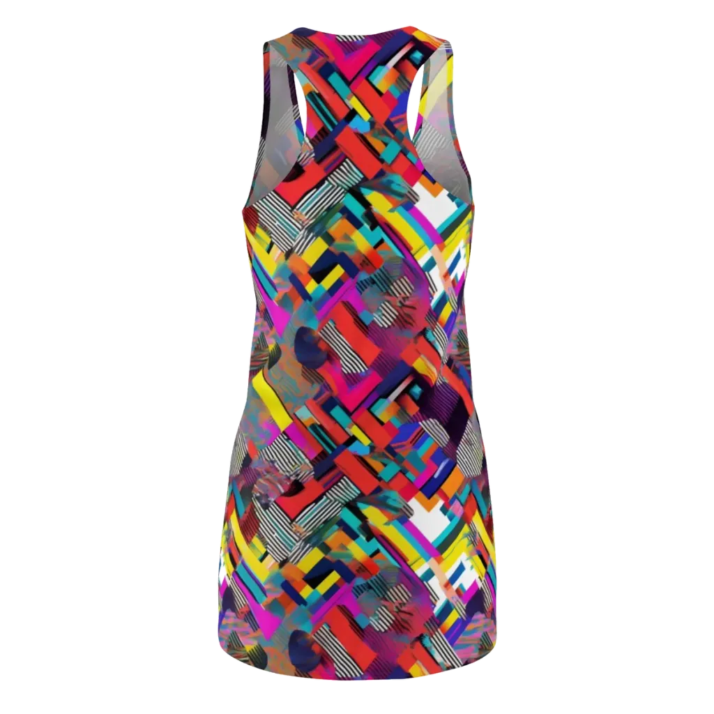 Chromatic Collision on Racerback Dress — Back