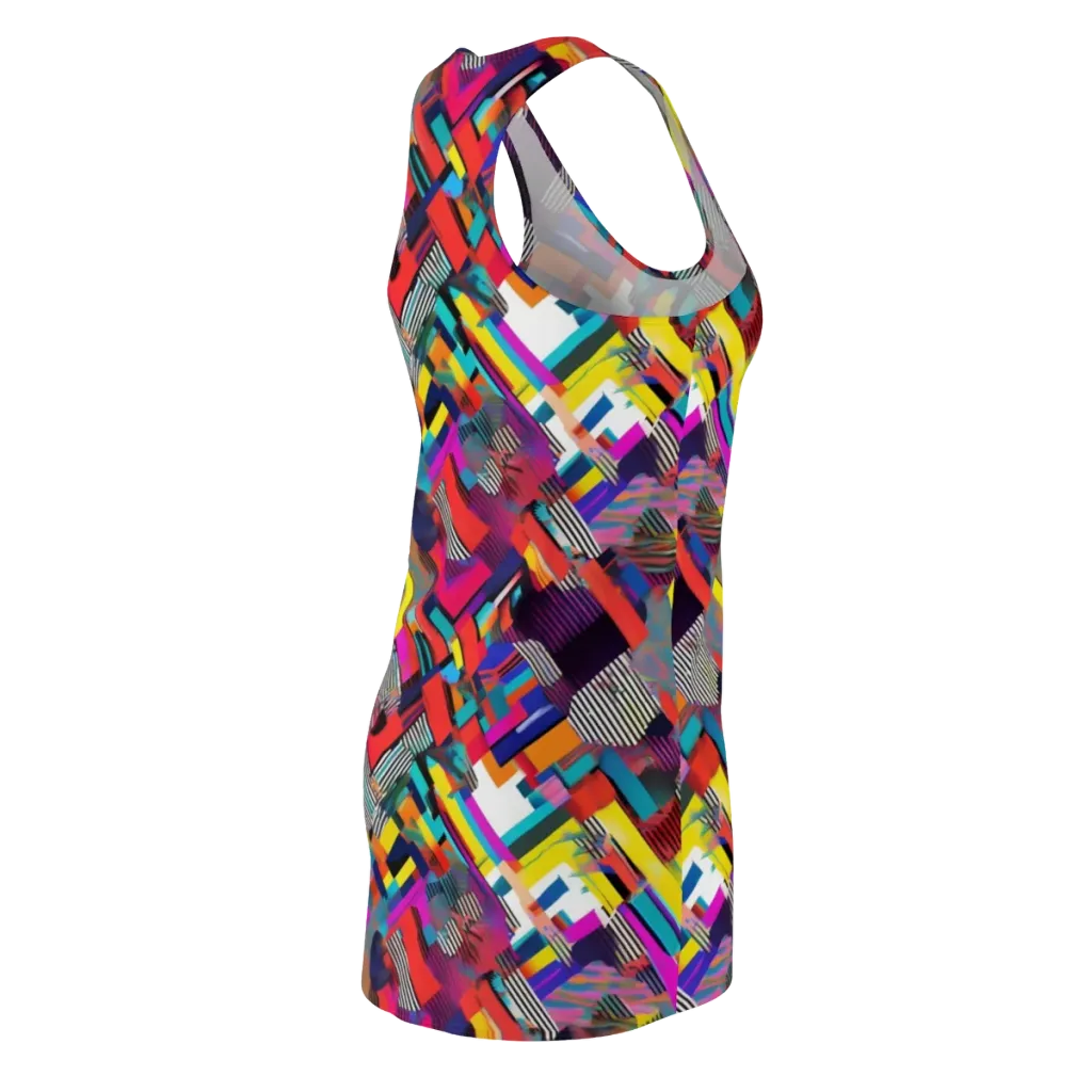 Chromatic Collision on Racerback Dress — Back Side
