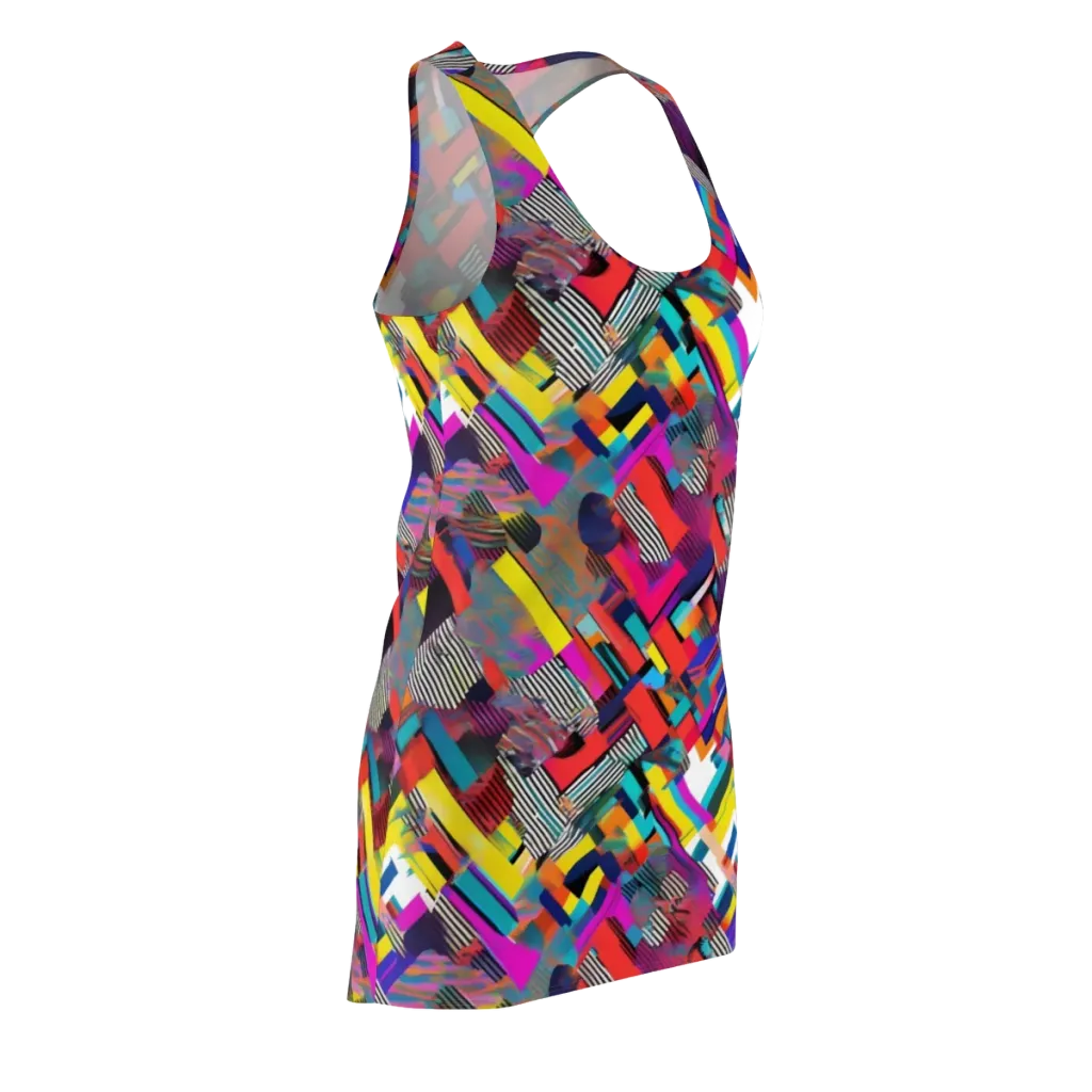 Chromatic Collision on Racerback Dress — Front Side