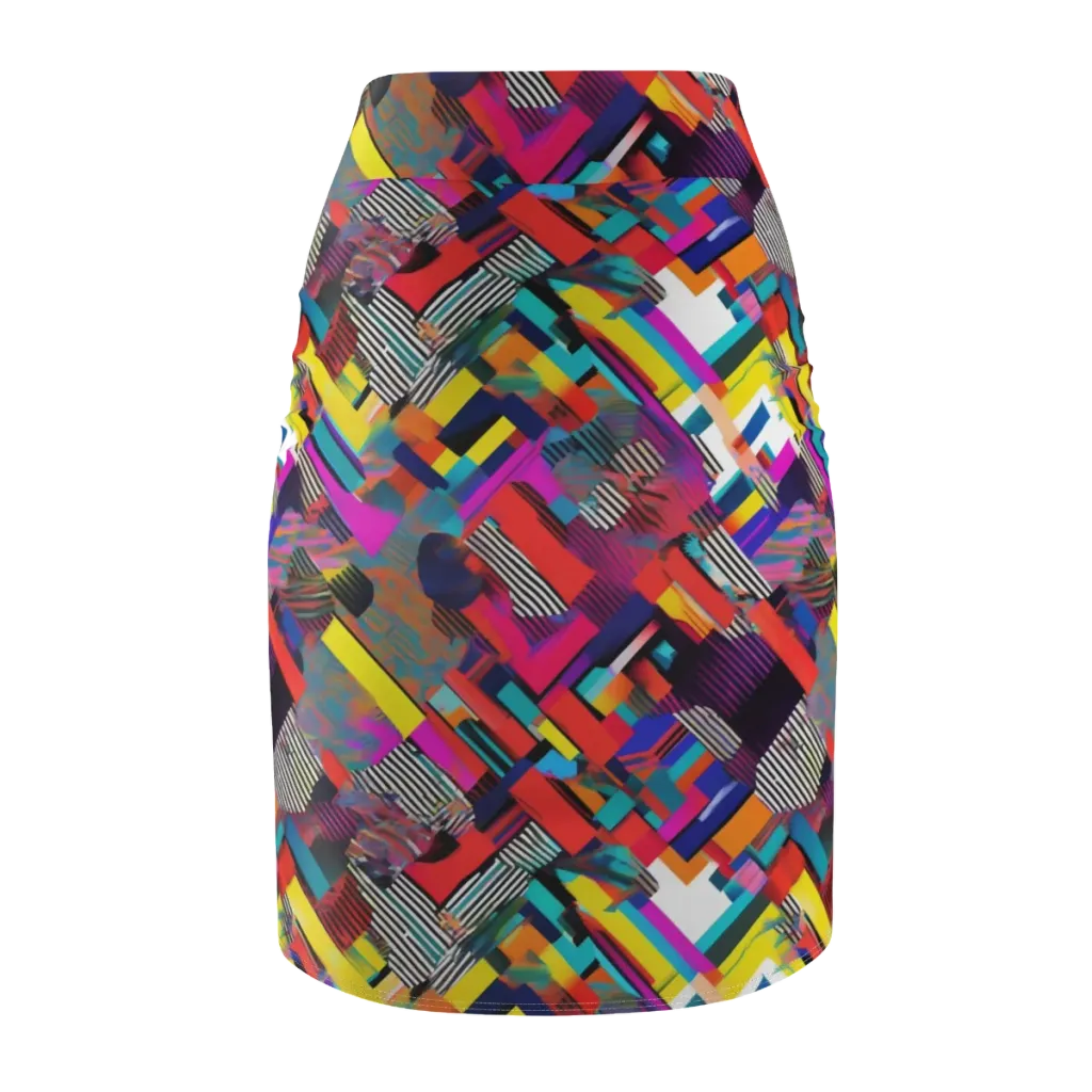 Chromatic Collision on Pencil Skirt — Back