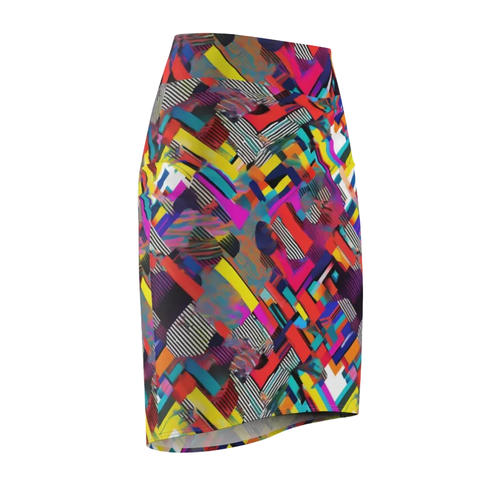 Chromatic Collision on Pencil Skirt — Front Side