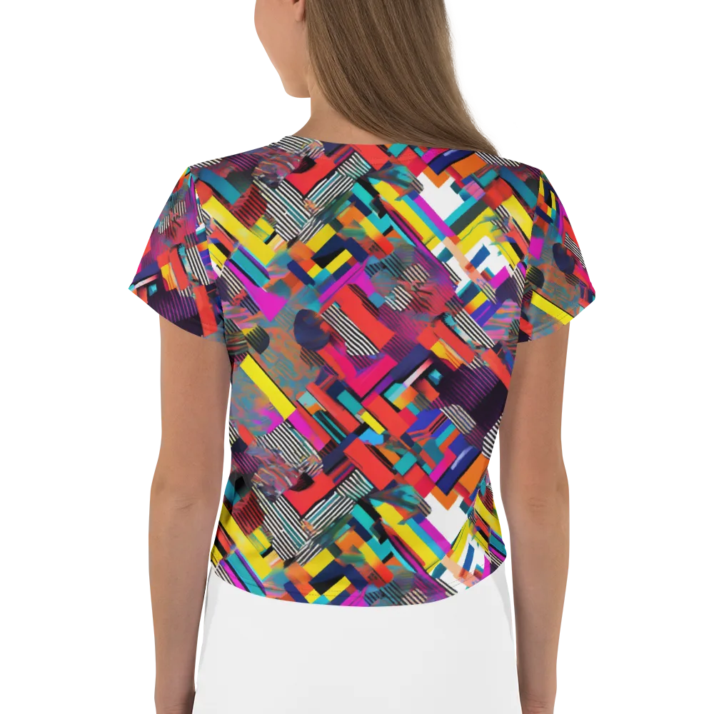 Chromatic Collision on Crop Tee — Back