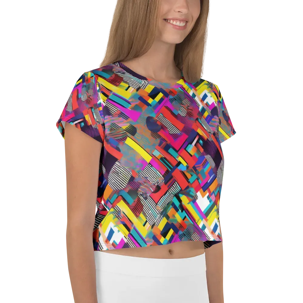 Chromatic Collision on Crop Tee — Right
