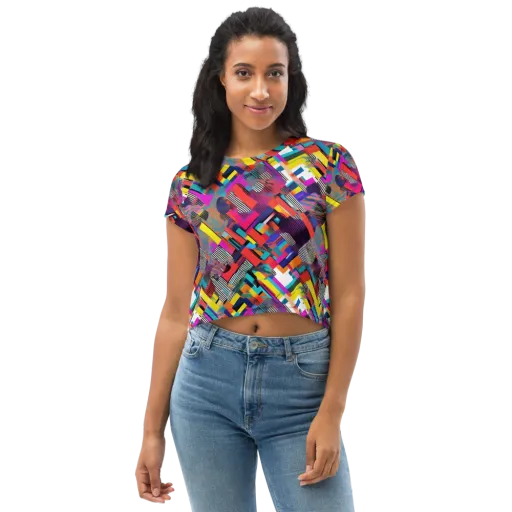 Chromatic Collision on a Crop Tee