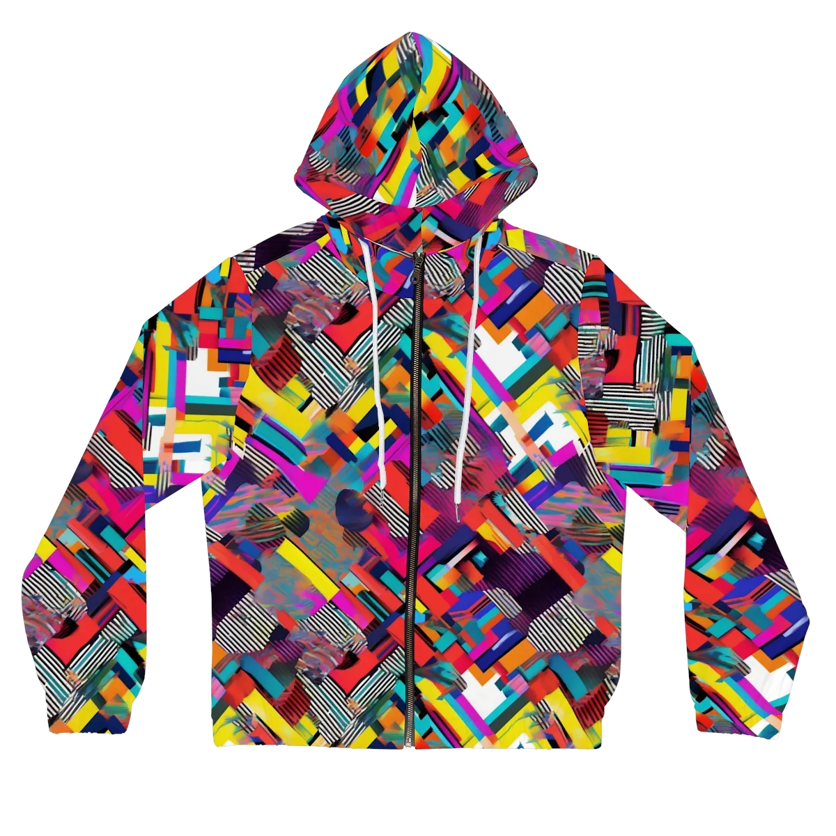 Chromatic Collision on Women's Full-Zip Hoodie — Front