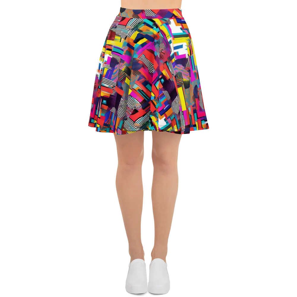 Chromatic Collision on Skater Skirt — Front