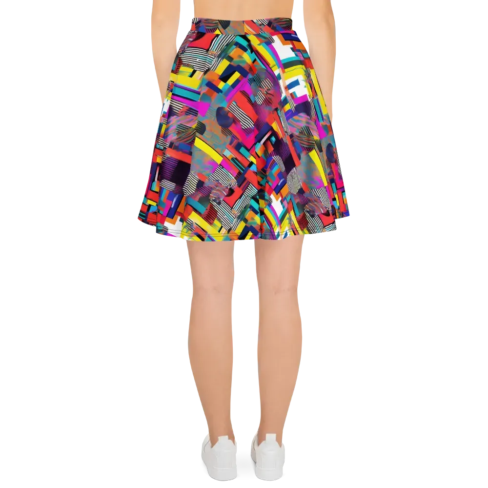 Chromatic Collision on Skater Skirt — Back