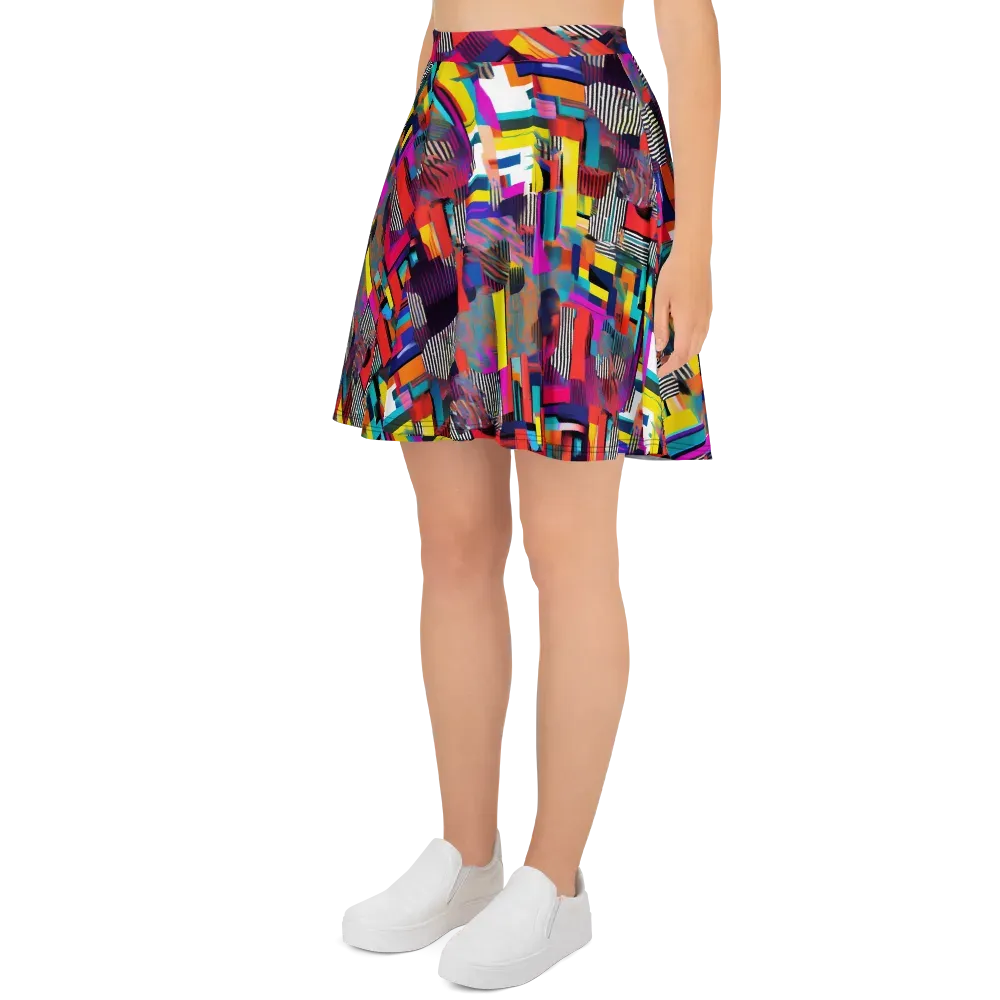 Chromatic Collision on Skater Skirt — Left