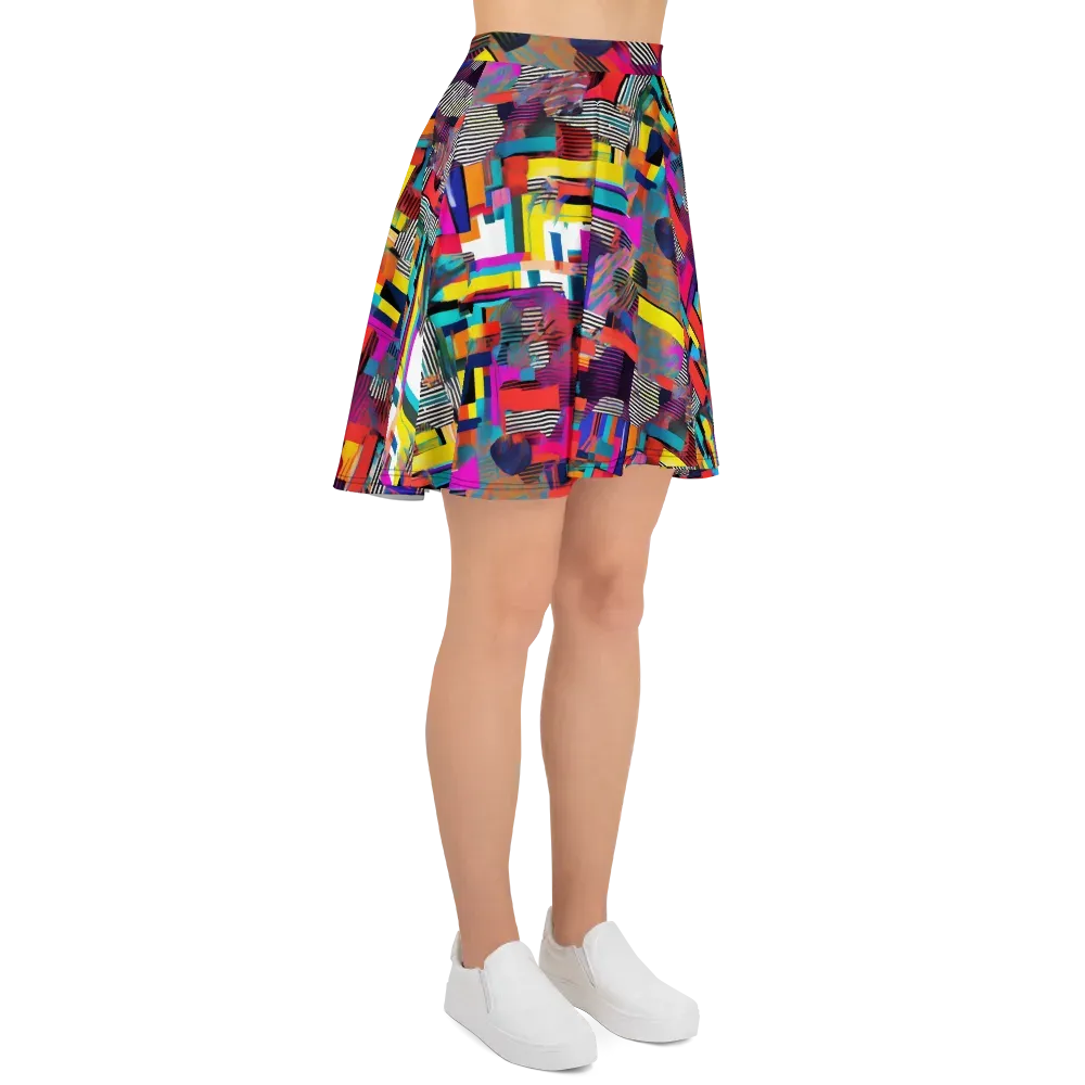Chromatic Collision on Skater Skirt — Right