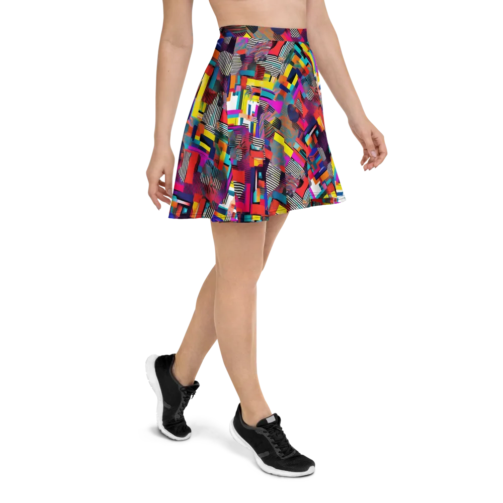 Chromatic Collision on Skater Skirt — Right