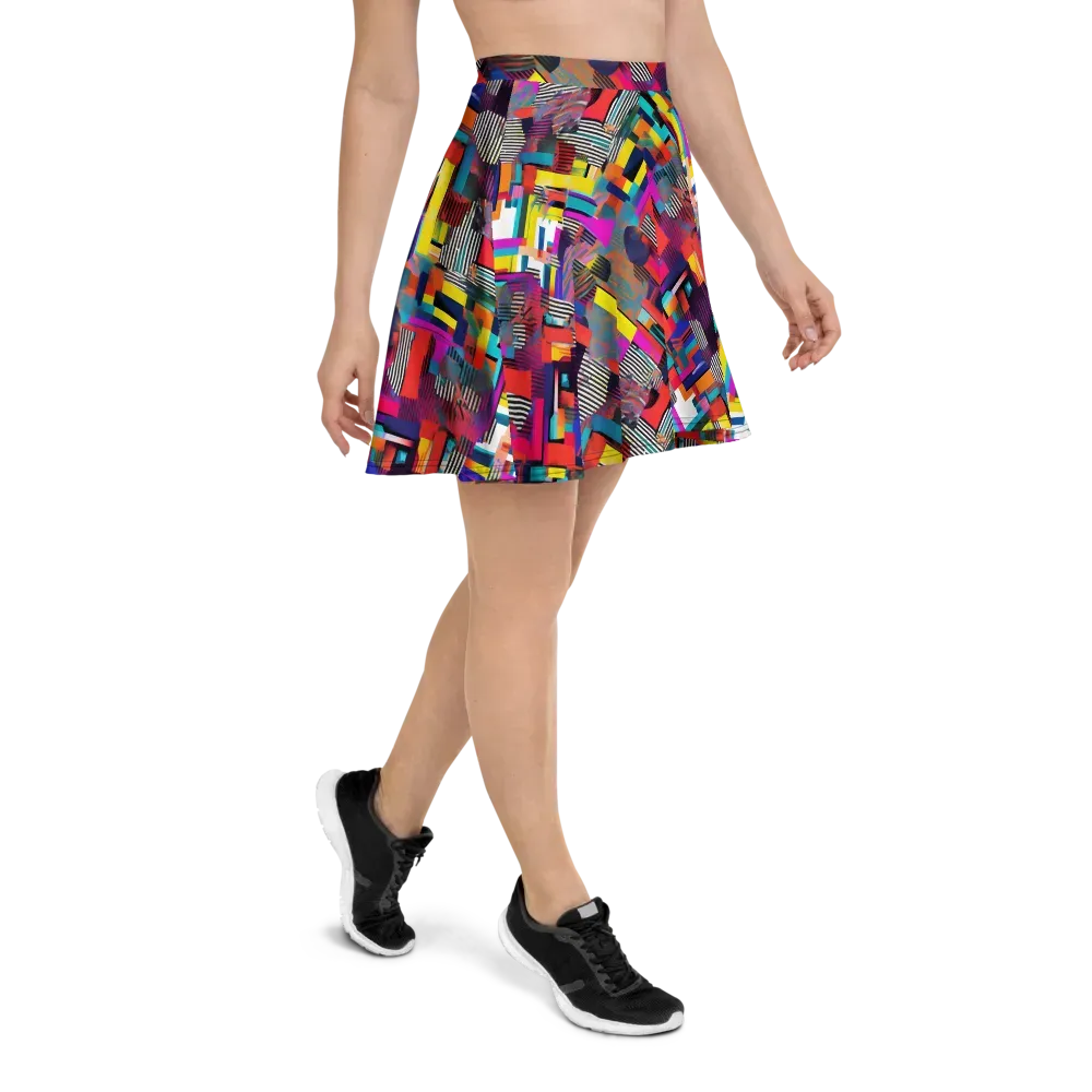 Chromatic Collision on Skater Skirt — Right