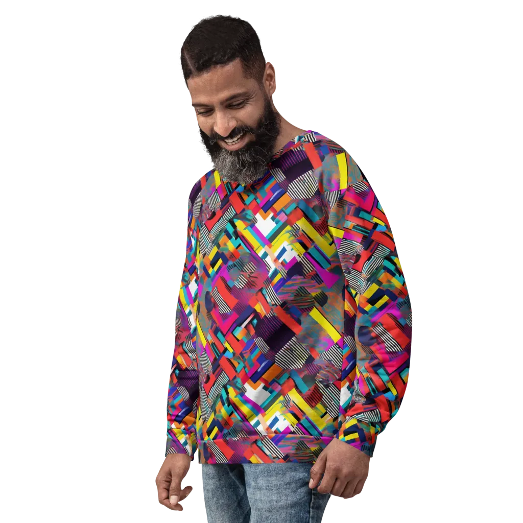 Chromatic Collision on Sweatshirt — Left Front