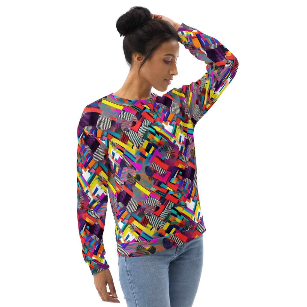Chromatic Collision on Sweatshirt — Right Front